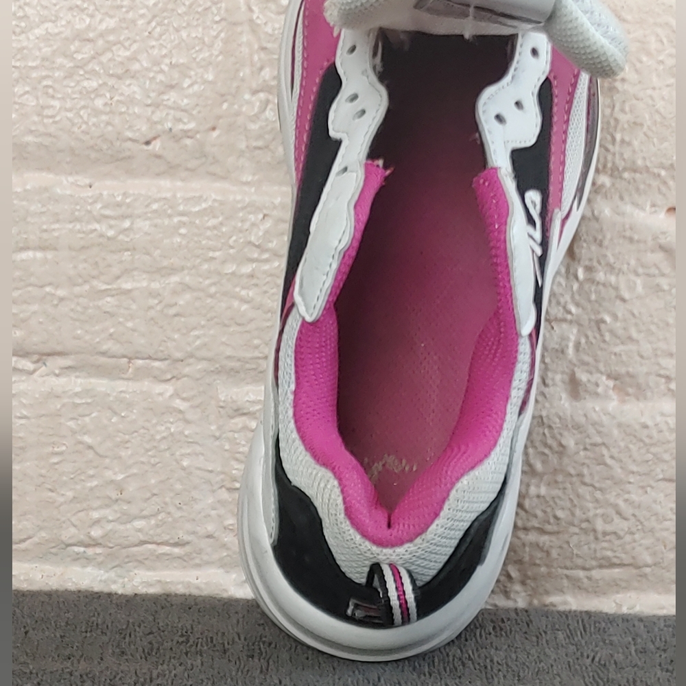Pre-owned Fila Kid's Ray Tracer Pink/Black Running Shoe Size 6us - Picture 8 of 8